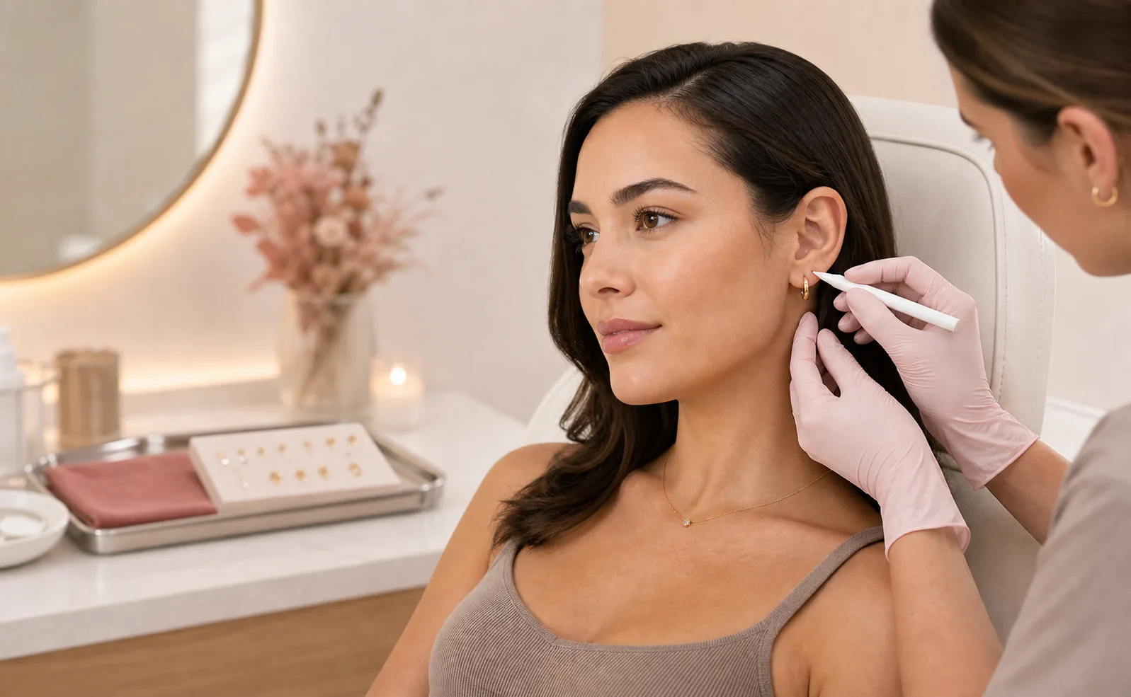 Ear Piercing service photography